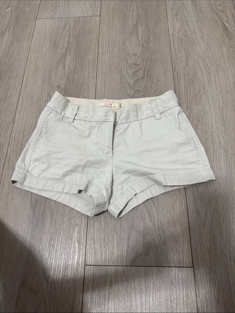 J. Crew Women's Cream Cotton Bermuda Shorts